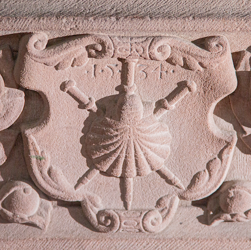 Detail of the stone plinth indicating its date of creation.