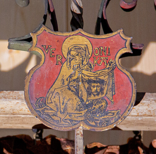 Coat of arms with the veil of St Veronica.