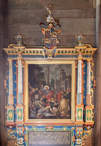 Das Altargemälde des von Markus Tegginger gestifteten Altars für die Schnewlin Kapelle, heute in der Heimhofer Kapelle