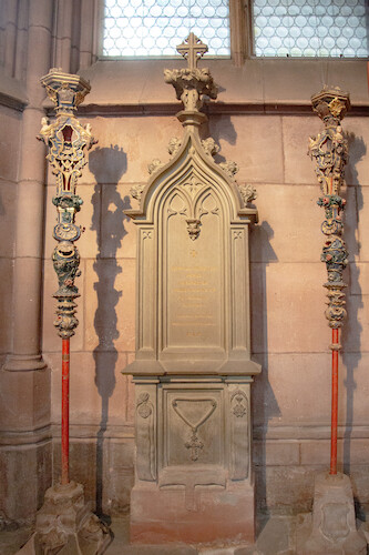 The ogival funerary monument of Archbishop Ignatz Demeter († 1842, buried in the chancel).